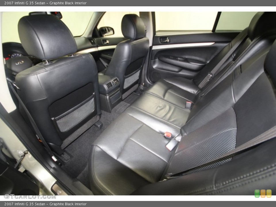 Graphite Black Interior Rear Seat for the 2007 Infiniti G 35 Sedan #68678197
