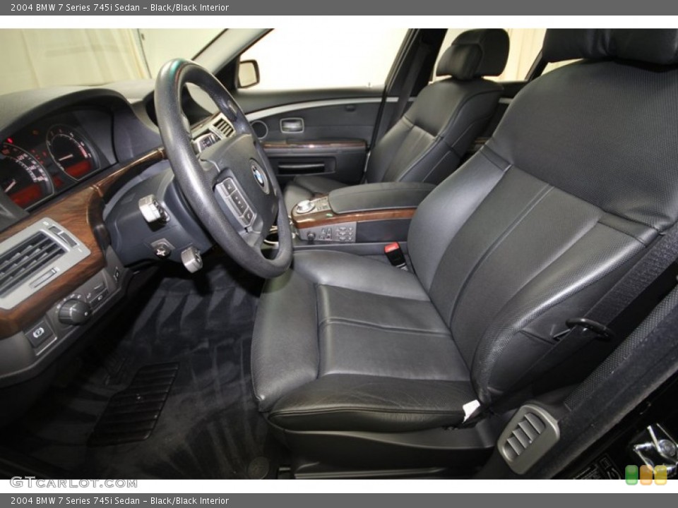 Black/Black Interior Front Seat for the 2004 BMW 7 Series 745i Sedan #68678377