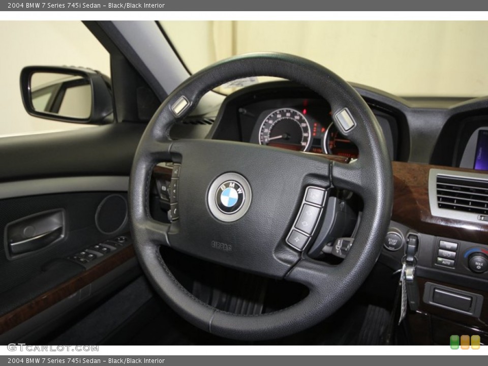 Black/Black Interior Steering Wheel for the 2004 BMW 7 Series 745i Sedan #68678671