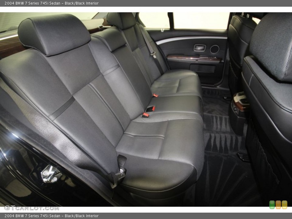Black/Black Interior Rear Seat for the 2004 BMW 7 Series 745i Sedan #68678743