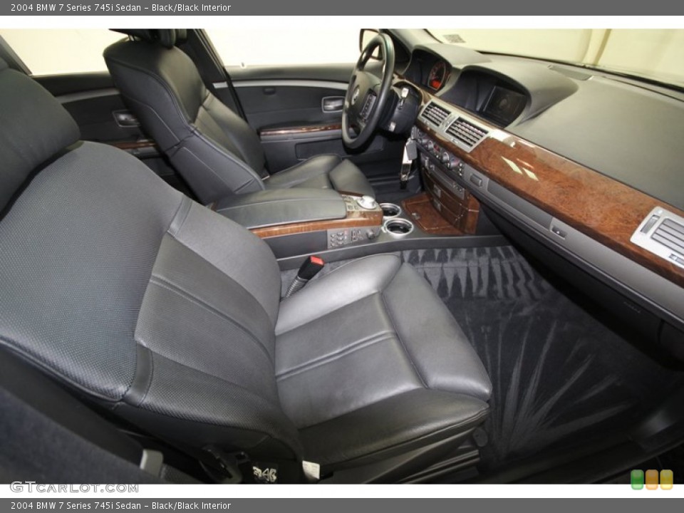Black/Black Interior Front Seat for the 2004 BMW 7 Series 745i Sedan #68678752