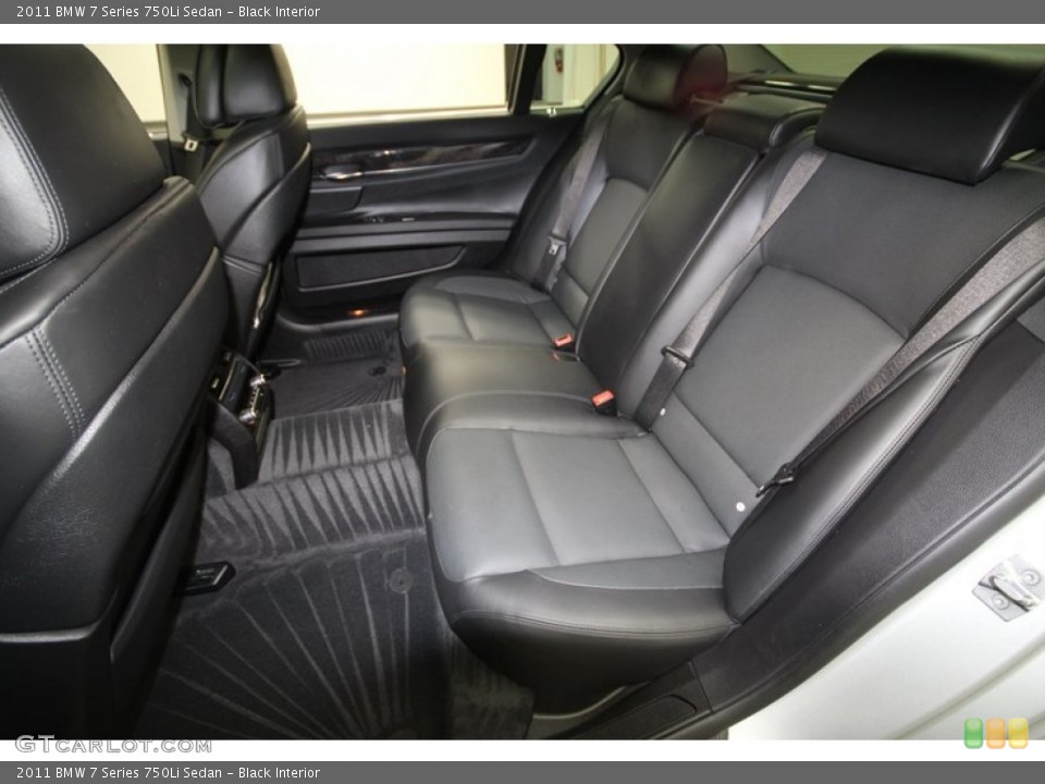 Black Interior Rear Seat for the 2011 BMW 7 Series 750Li Sedan #68678941