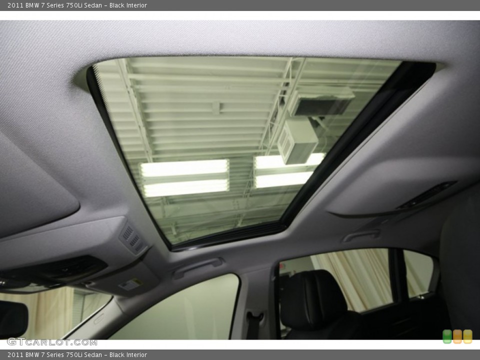 Black Interior Sunroof for the 2011 BMW 7 Series 750Li Sedan #68679256