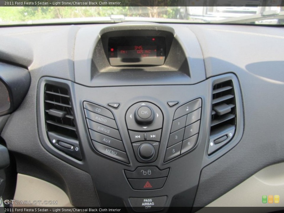 Light Stone/Charcoal Black Cloth Interior Controls for the 2011 Ford Fiesta S Sedan #68679320
