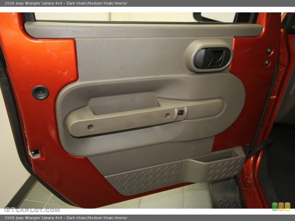 Dark Khaki/Medium Khaki Interior Door Panel for the 2009 Jeep Wrangler Sahara 4x4 #68679799