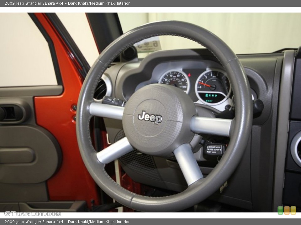 Dark Khaki/Medium Khaki Interior Steering Wheel for the 2009 Jeep Wrangler Sahara 4x4 #68679927
