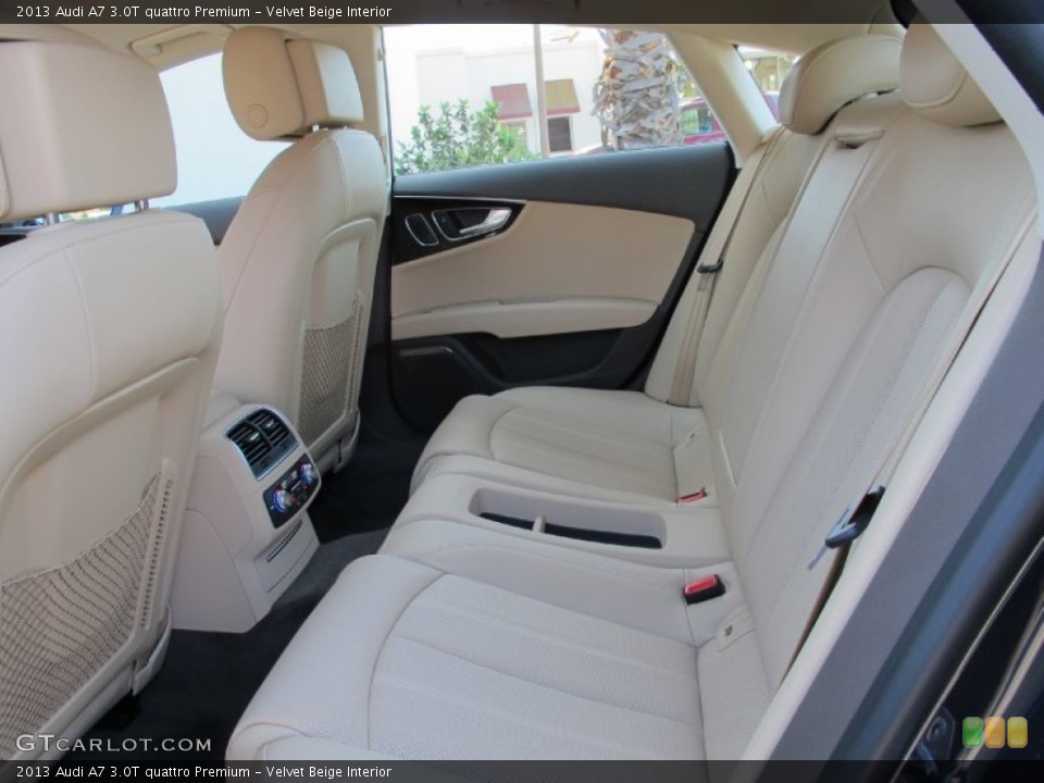Velvet Beige Interior Rear Seat for the 2013 Audi A7 3.0T quattro Premium #68682660