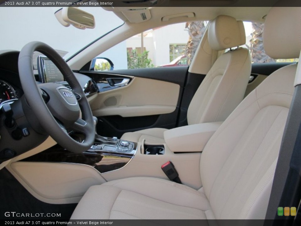 Velvet Beige Interior Front Seat for the 2013 Audi A7 3.0T quattro Premium #68682679