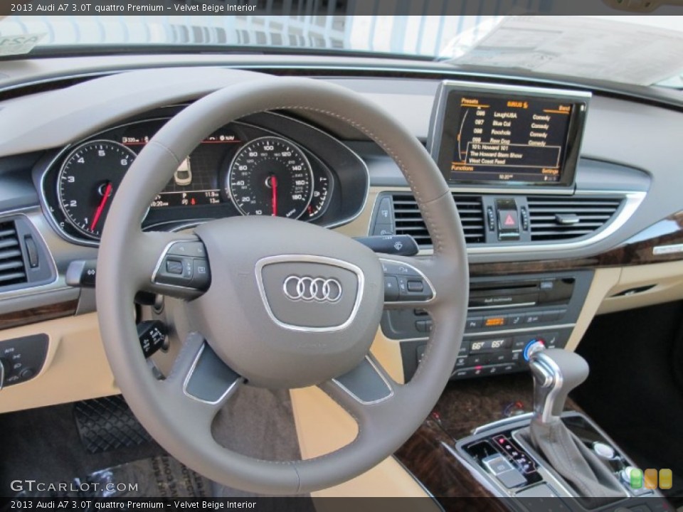 Velvet Beige Interior Steering Wheel for the 2013 Audi A7 3.0T quattro Premium #68682685