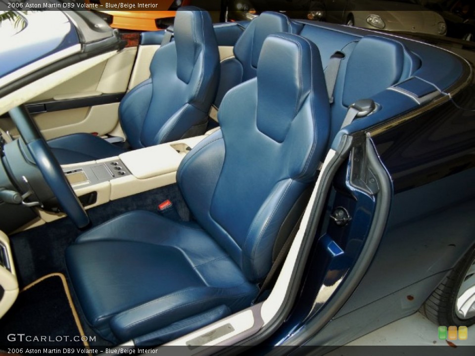 Blue/Beige Interior Front Seat for the 2006 Aston Martin DB9 Volante #68684212