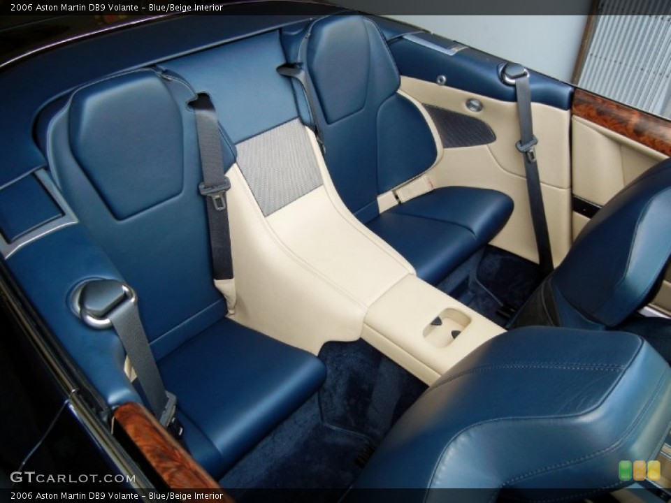Blue/Beige Interior Rear Seat for the 2006 Aston Martin DB9 Volante #68684260