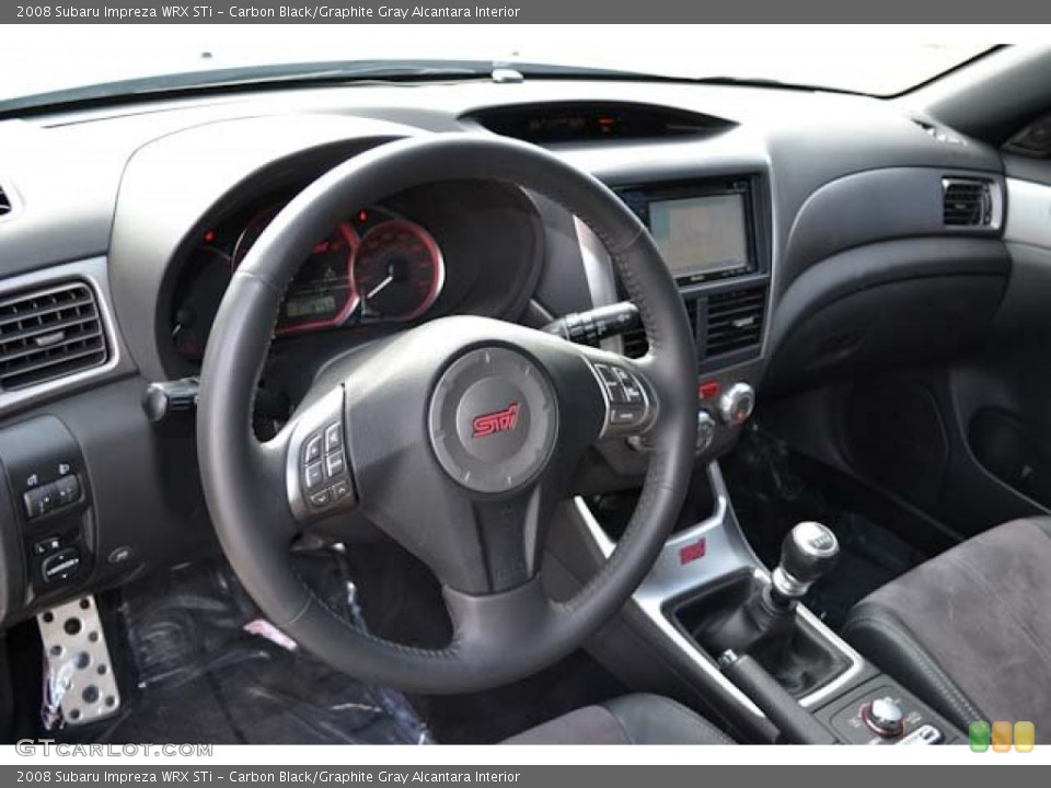 Carbon Black/Graphite Gray Alcantara Interior Photo for the 2008 Subaru Impreza WRX STi #68684461