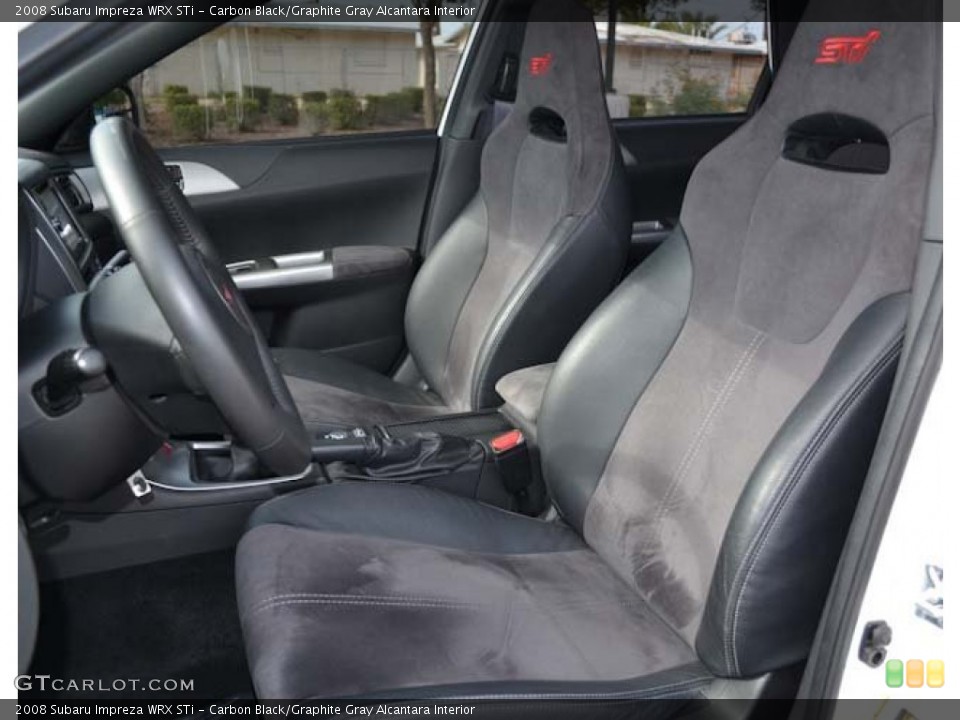 Carbon Black/Graphite Gray Alcantara Interior Photo for the 2008 Subaru Impreza WRX STi #68684470