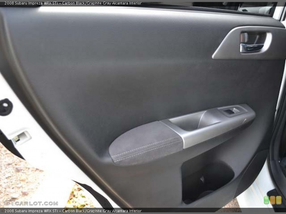 Carbon Black/Graphite Gray Alcantara Interior Door Panel for the 2008 Subaru Impreza WRX STi #68684479