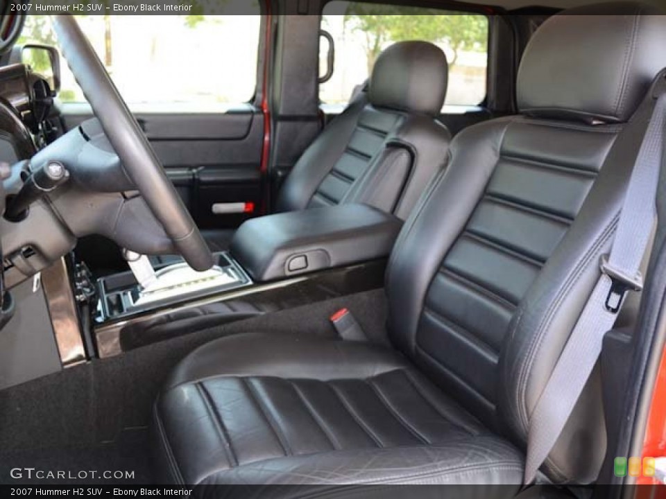 Ebony Black Interior Front Seat for the 2007 Hummer H2 SUV #68684965