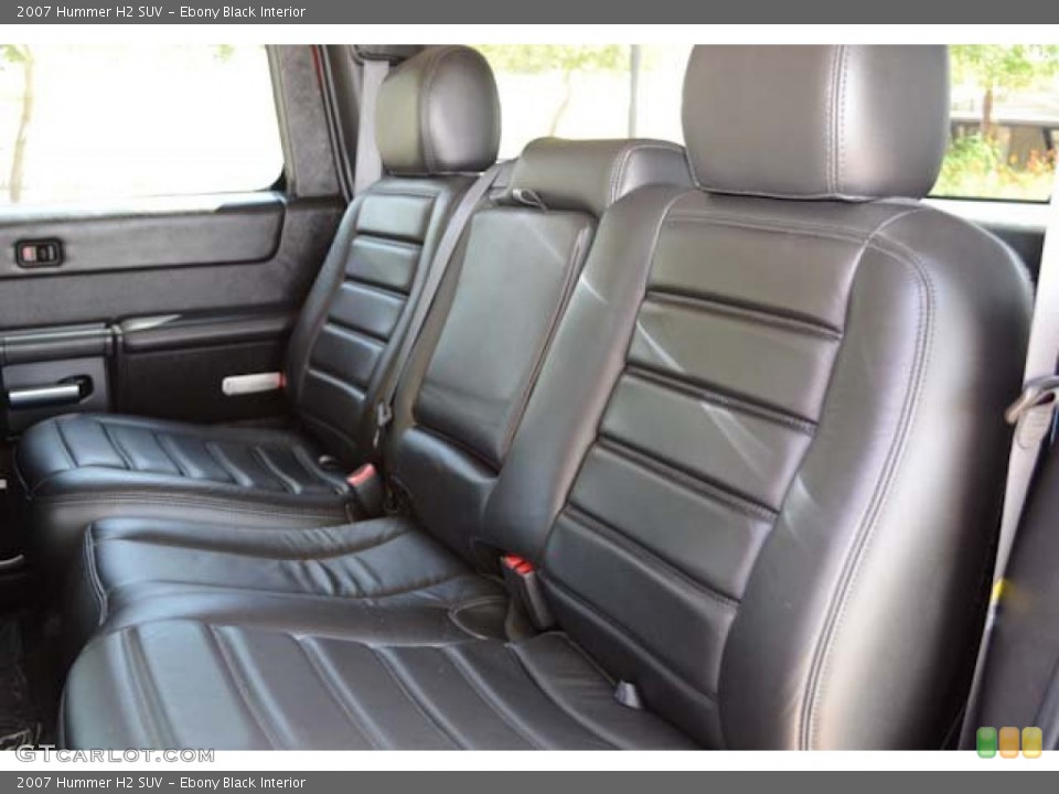 Ebony Black Interior Rear Seat for the 2007 Hummer H2 SUV #68684983