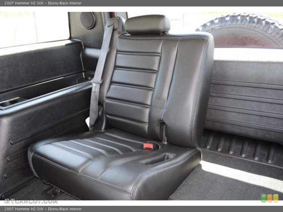 Ebony Black Interior Rear Seat for the 2007 Hummer H2 SUV #68684992