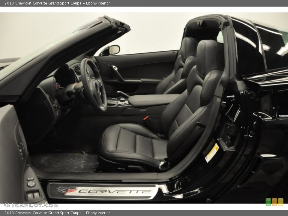 Ebony Interior Prime Interior for the 2013 Chevrolet Corvette Grand Sport Coupe #68685119