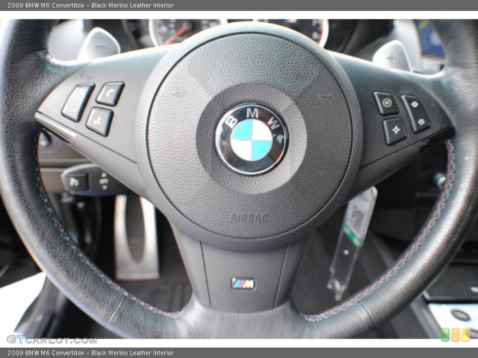 Black Merino Leather Interior Controls for the 2009 BMW M6 Convertible #68685154