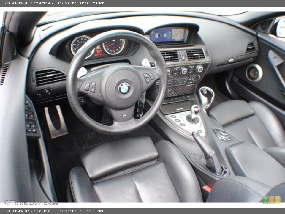 Black Merino Leather Interior Prime Interior for the 2009 BMW M6 Convertible #68685163