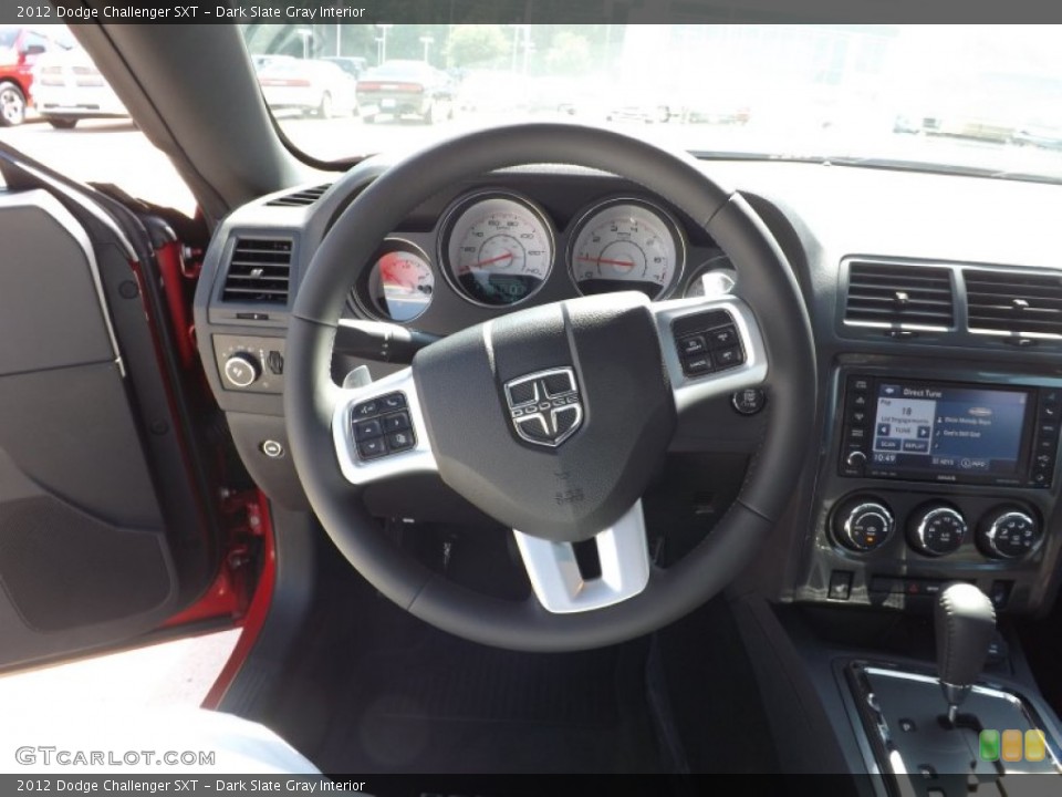 Dark Slate Gray Interior Steering Wheel for the 2012 Dodge Challenger SXT #68685724