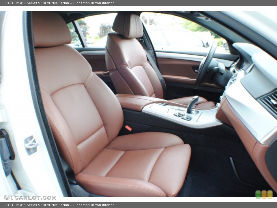 Cinnamon Brown Interior Front Seat for the 2011 BMW 5 Series 550i xDrive Sedan #68685883