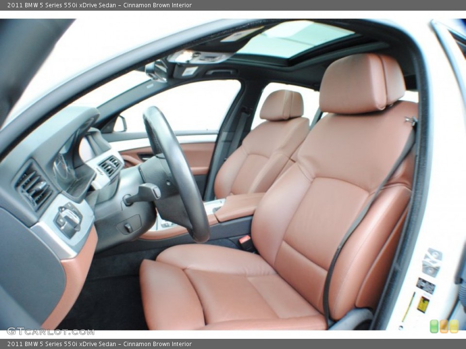 Cinnamon Brown Interior Front Seat for the 2011 BMW 5 Series 550i xDrive Sedan #68685901
