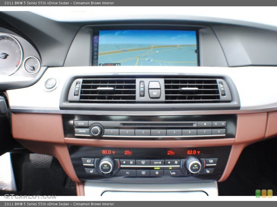 Cinnamon Brown Interior Controls for the 2011 BMW 5 Series 550i xDrive Sedan #68685910