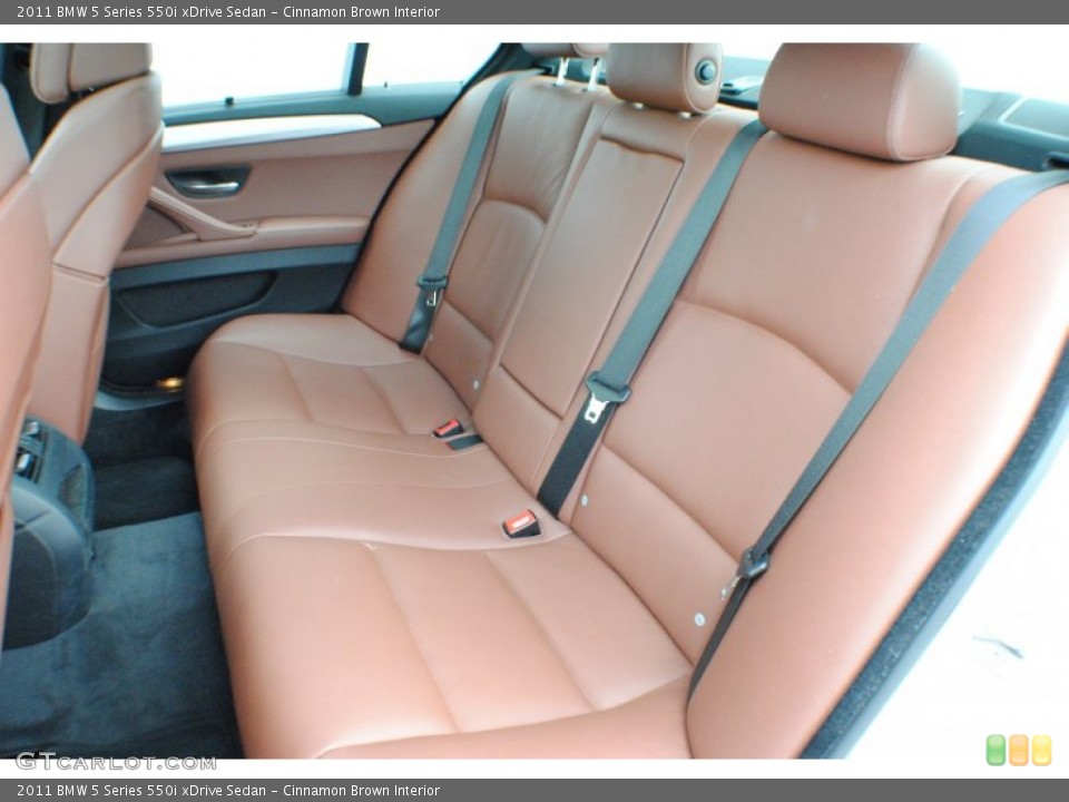 Cinnamon Brown Interior Rear Seat for the 2011 BMW 5 Series 550i xDrive Sedan #68685943