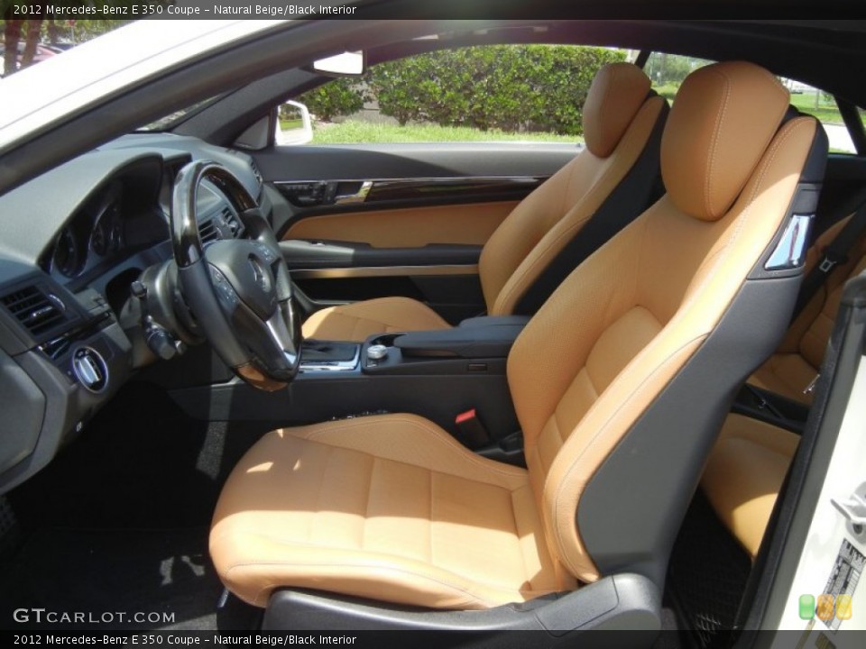 Natural Beige/Black Interior Front Seat for the 2012 Mercedes-Benz E 350 Coupe #68686651