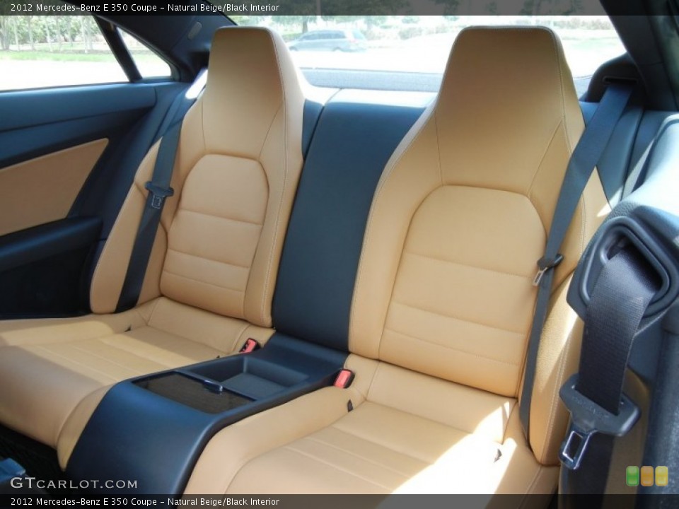 Natural Beige/Black Interior Rear Seat for the 2012 Mercedes-Benz E 350 Coupe #68686678