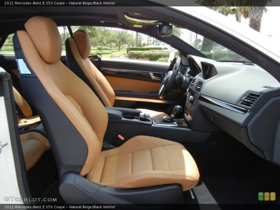Natural Beige/Black Interior Front Seat for the 2012 Mercedes-Benz E 350 Coupe #68686690