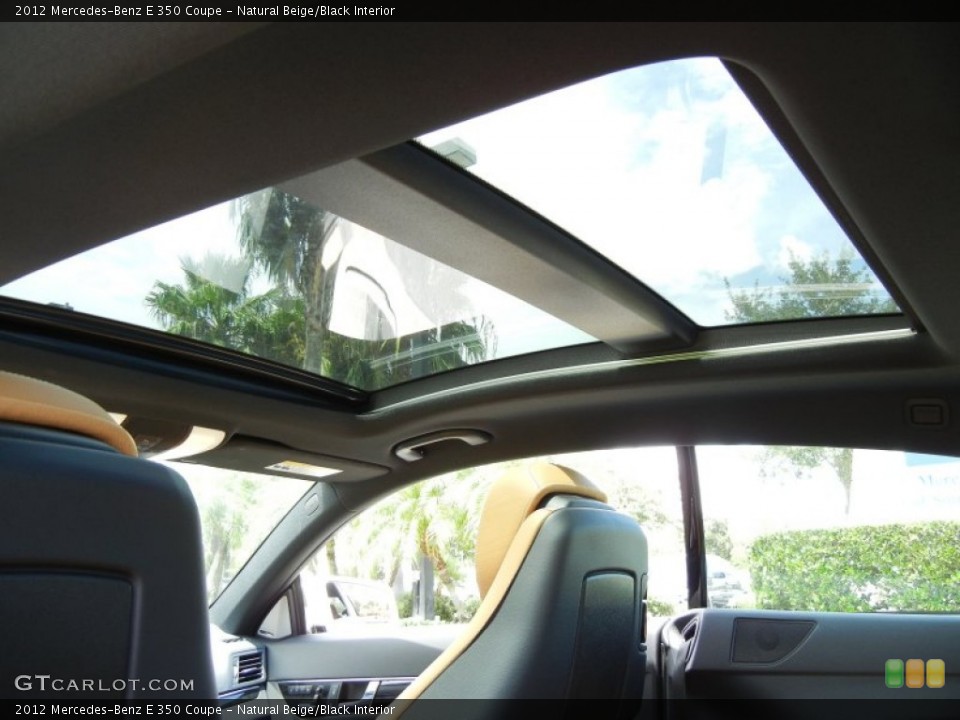 Natural Beige/Black Interior Sunroof for the 2012 Mercedes-Benz E 350 Coupe #68686708