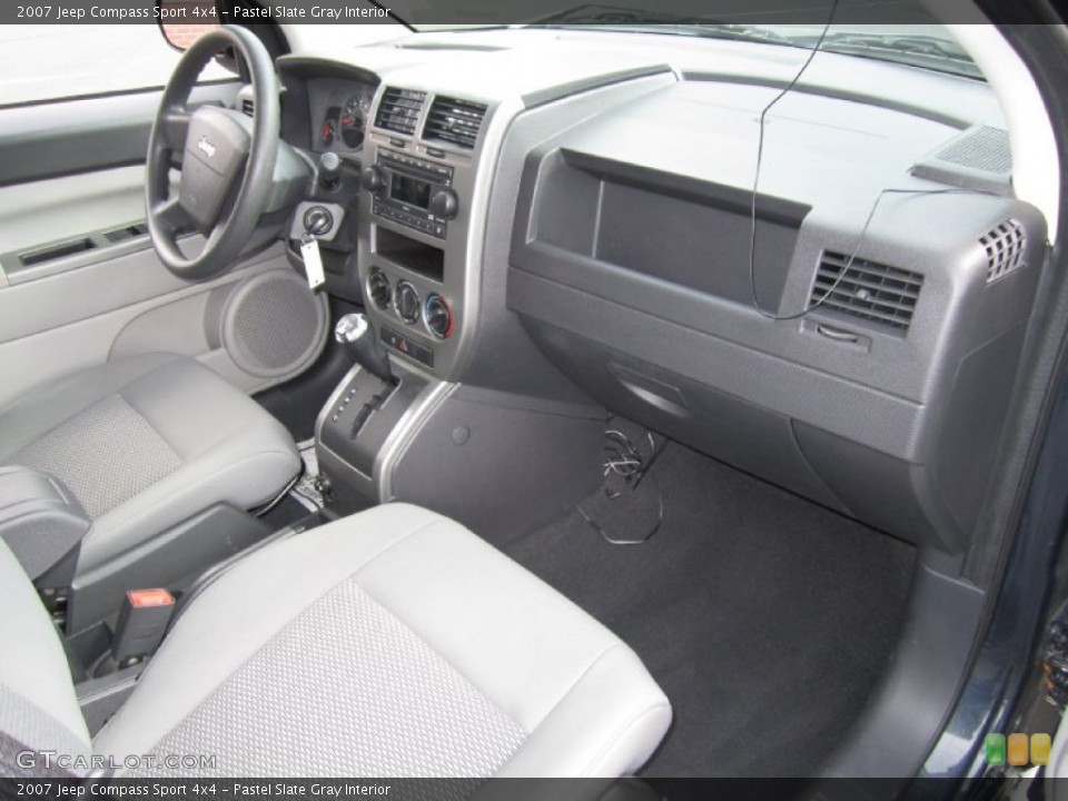 Pastel Slate Gray Interior Dashboard for the 2007 Jeep Compass Sport 4x4 #68686987