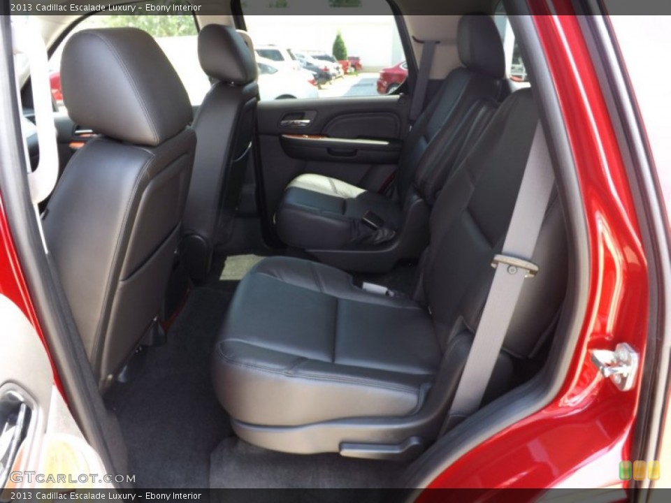 Ebony Interior Rear Seat for the 2013 Cadillac Escalade Luxury #68686990