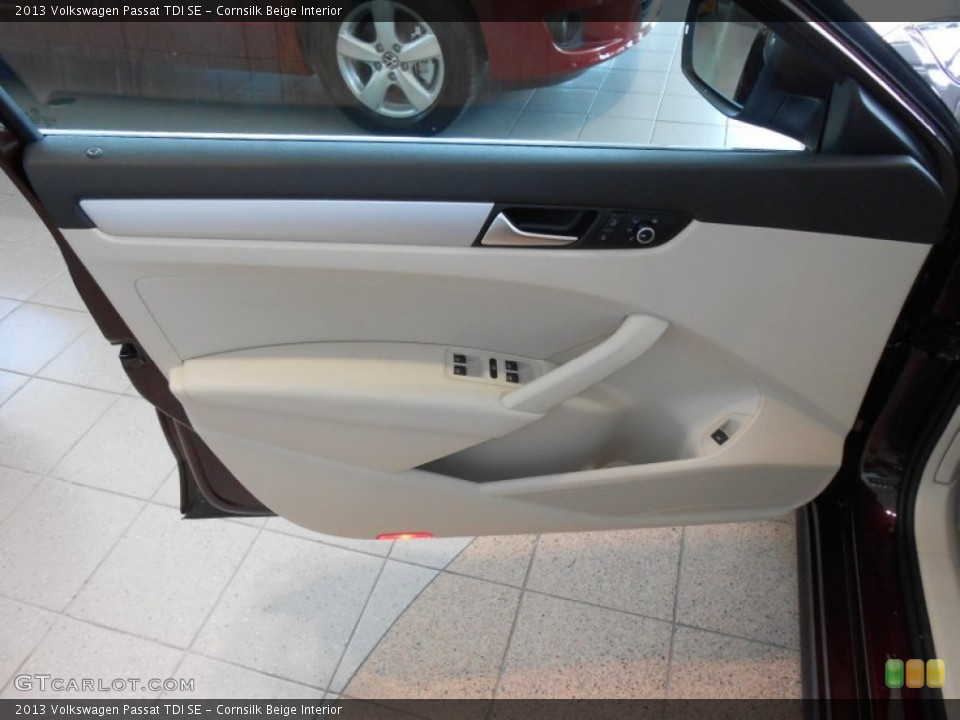 Cornsilk Beige Interior Door Panel for the 2013 Volkswagen Passat TDI SE #68688751