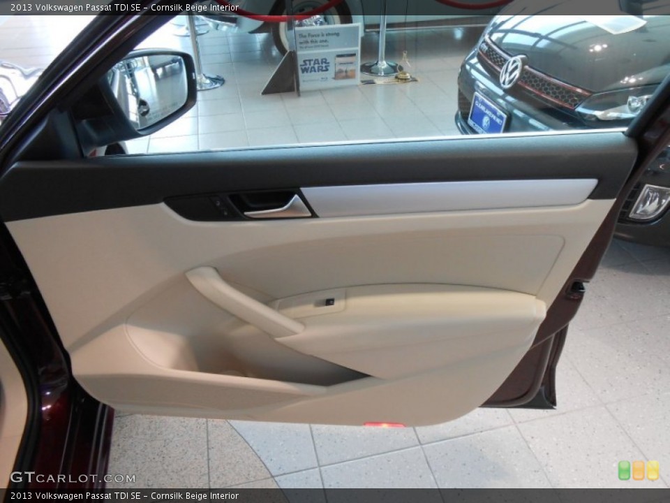 Cornsilk Beige Interior Door Panel for the 2013 Volkswagen Passat TDI SE #68688769