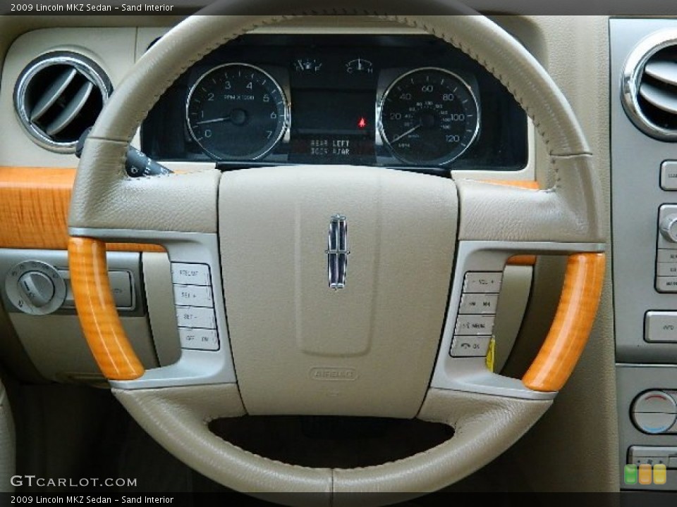 Sand Interior Steering Wheel for the 2009 Lincoln MKZ Sedan #68690404