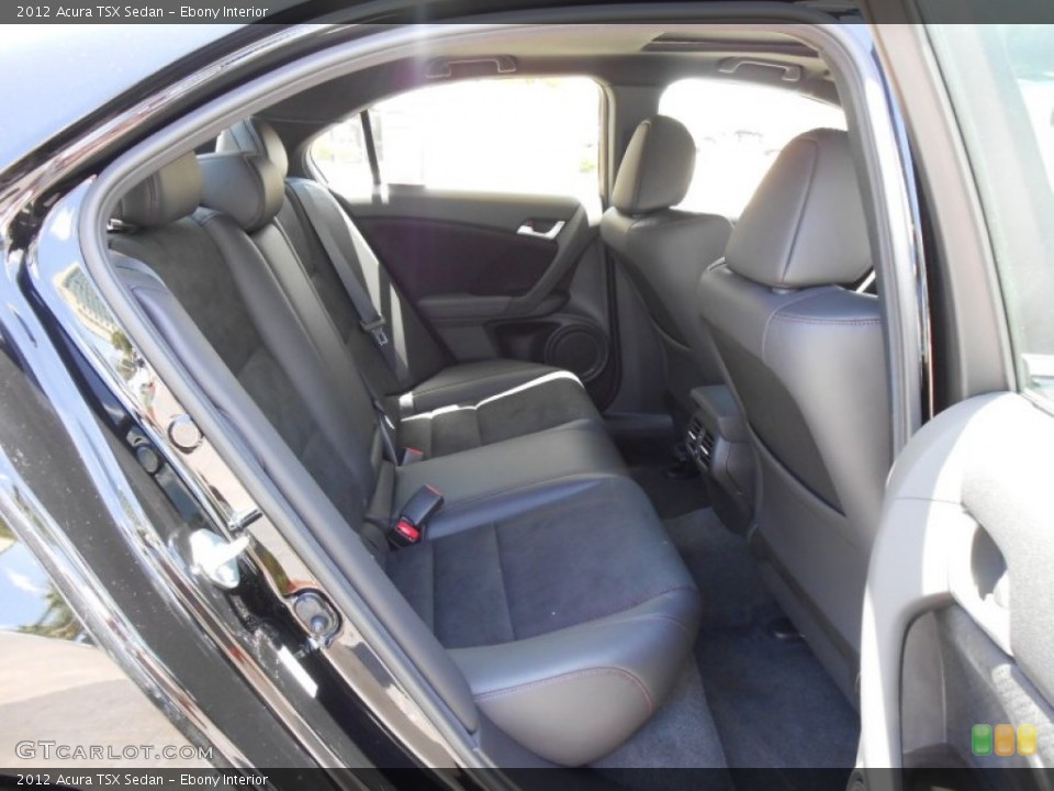 Ebony Interior Rear Seat for the 2012 Acura TSX Sedan #68690596