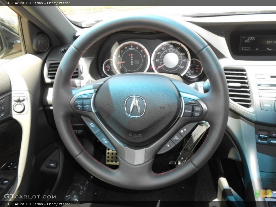 Ebony Interior Steering Wheel for the 2012 Acura TSX Sedan #68690617