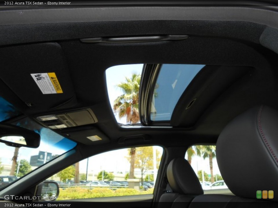 Ebony Interior Sunroof for the 2012 Acura TSX Sedan #68690677