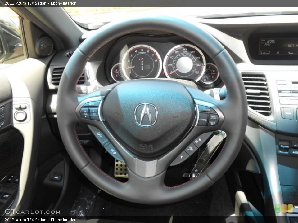 Ebony Interior Steering Wheel for the 2012 Acura TSX Sedan #68690800