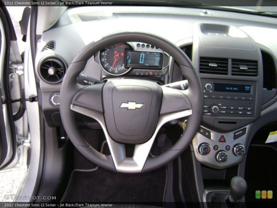 Jet Black/Dark Titanium Interior Steering Wheel for the 2012 Chevrolet Sonic LS Sedan #68692333