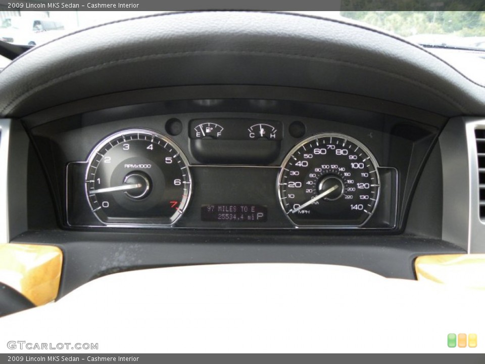 Cashmere Interior Gauges for the 2009 Lincoln MKS Sedan #68692765