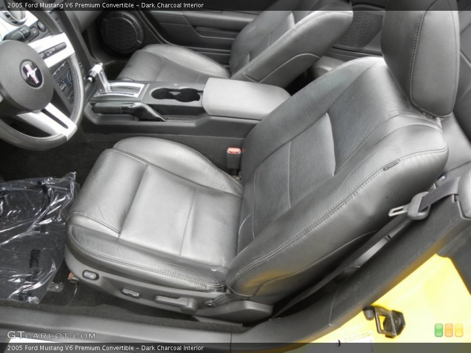 Dark Charcoal Interior Front Seat for the 2005 Ford Mustang V6 Premium Convertible #68693253