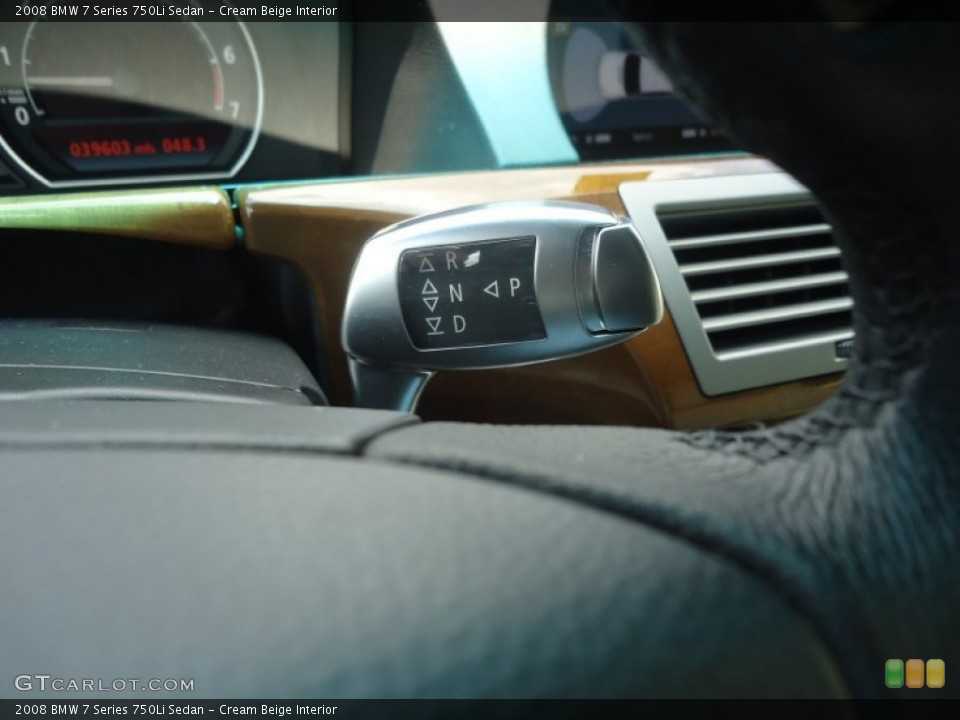 Cream Beige Interior Transmission for the 2008 BMW 7 Series 750Li Sedan #68693731