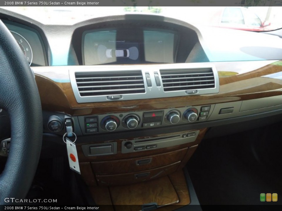 Cream Beige Interior Controls for the 2008 BMW 7 Series 750Li Sedan #68693740