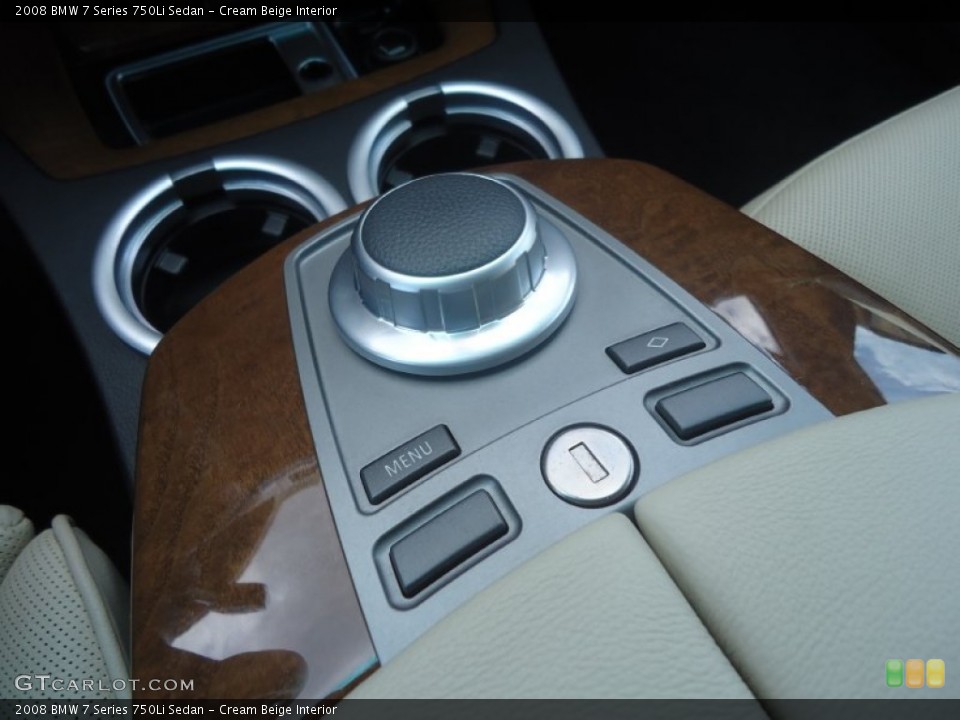 Cream Beige Interior Controls for the 2008 BMW 7 Series 750Li Sedan #68693770