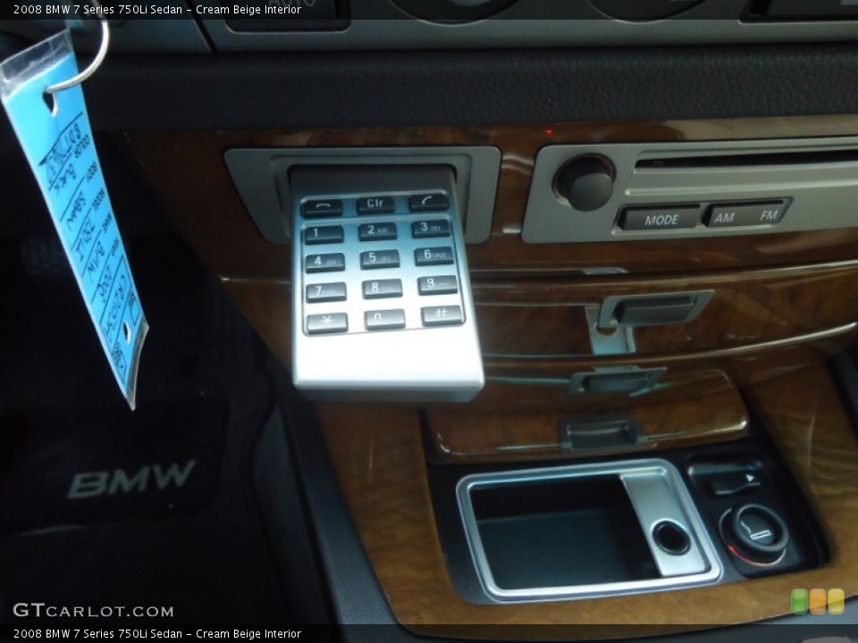 Cream Beige Interior Controls for the 2008 BMW 7 Series 750Li Sedan #68693806