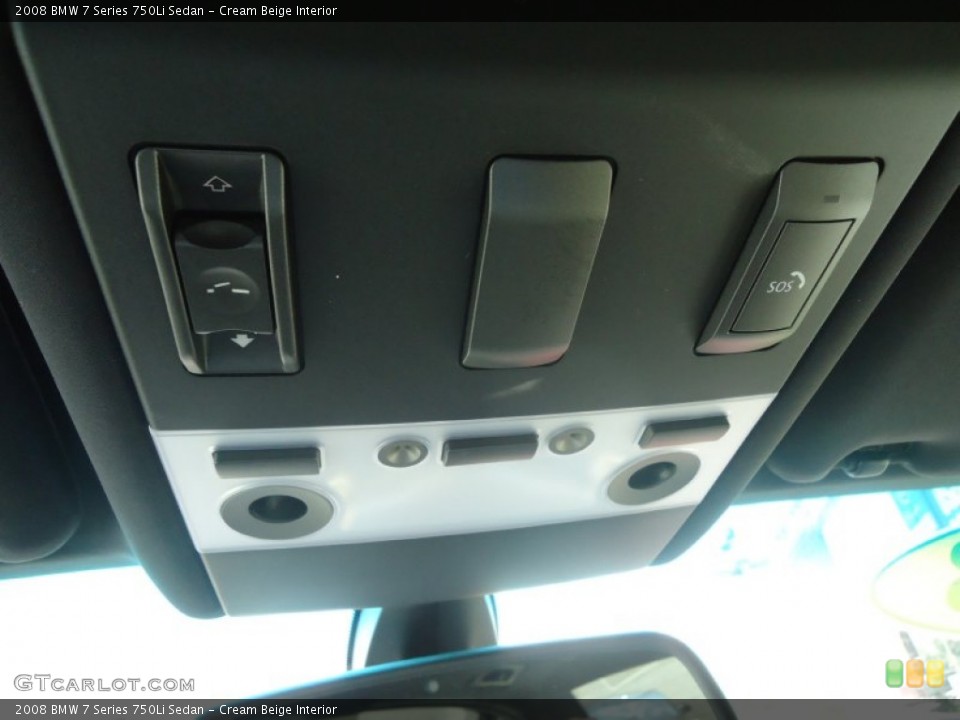 Cream Beige Interior Controls for the 2008 BMW 7 Series 750Li Sedan #68693833
